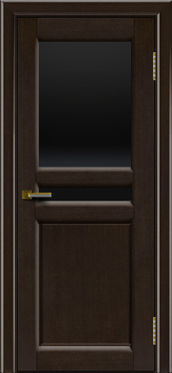 Дверь ЛайнДор Кристина 2 американский венге 12 черное верхнее стекло