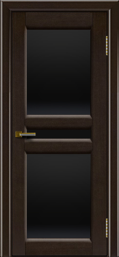 Дверь ЛайнДор Кристина 2 американский венге 12 черное полное стекло
