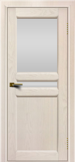 Дверь ЛайнДор Кристина 2 жемчуг Белое верхнее стекло
