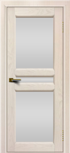 Дверь ЛайнДор Кристина 2 жемчуг Белое полное стекло