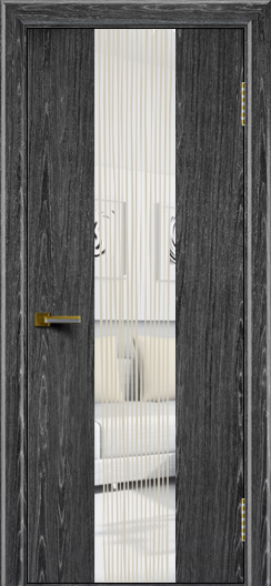 Двери ЛайнДор Камелия К 4 абрикос тон 22 стекло Водопад