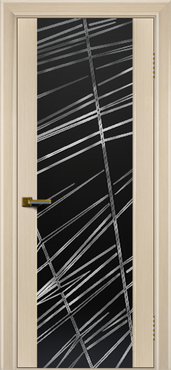 Двери ЛайнДор Камелия беленый дуб тон 16 стекло Графит