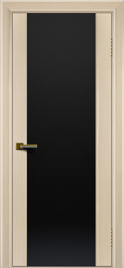 Двери ЛайнДор Камелия беленый дуб тон 16 стекло Черное