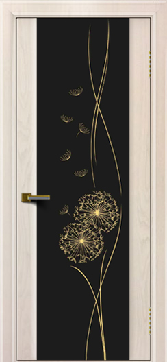 Двери ЛайнДор Камелия жемчуг тон 27 стекло Одуванчик