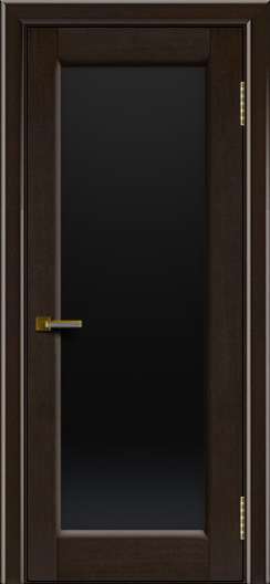Двери ЛайнДор Мальта венге тон 12 стекло черное