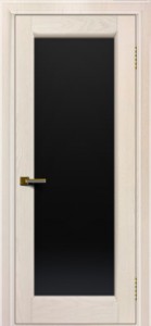 Двери ЛайнДор Мальта жемчуг тон 27 стекло черное
