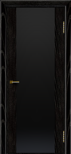 Двери ЛайнДор Камелия черная эмаль тон 26 стекло Черное