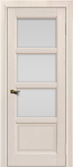 Двери ЛайнДор Классика 2 жемчуг тон 27 стекло белое 3