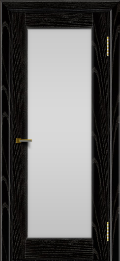 Двери ЛайнДор Мальта 2 черная эмаль тон 26 стекло белое
